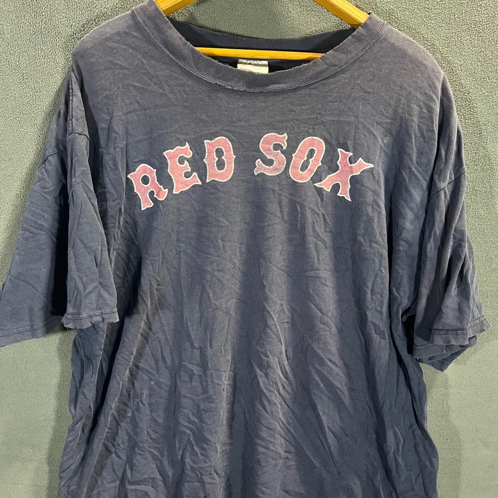 Vintage Majestic Boston Red Sox Manny Ramirez 24 T-Shirt Navy Blue Distressed 2X